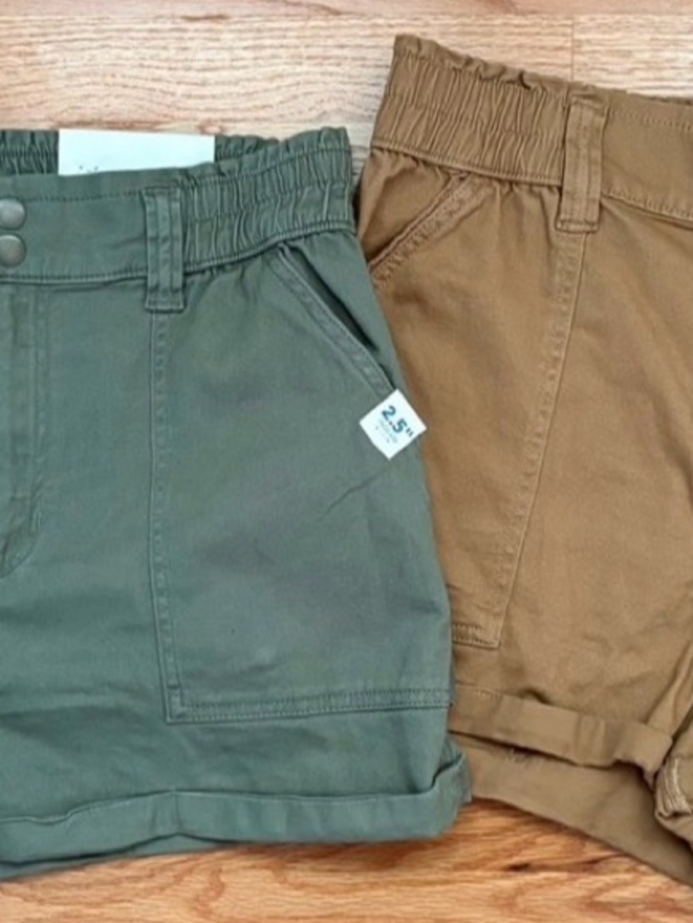 NWT Arizona Jean Co High-Rise Pull-On Shorts Set (2 Pairs) - Women’s Size 14 - Picture 7 of 7
